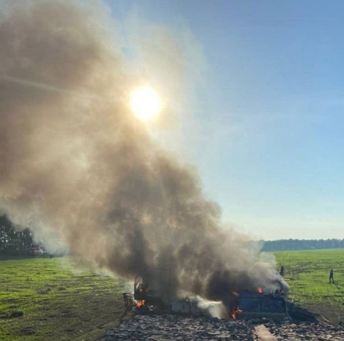 Soc. tinklų nuotr./Ukrainos pajėgos smogė rusų priešlėktuvinės gynybos sistemai Belgorodo srityje