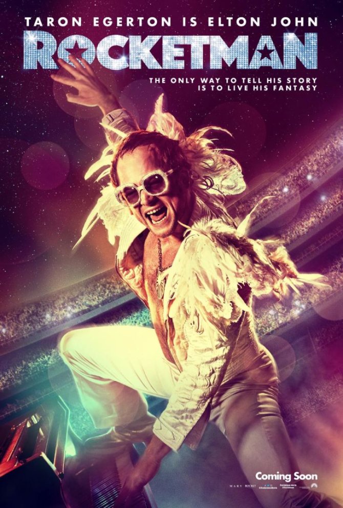 Filmo afiša/Taronas Egertonas filme „Rocketman“