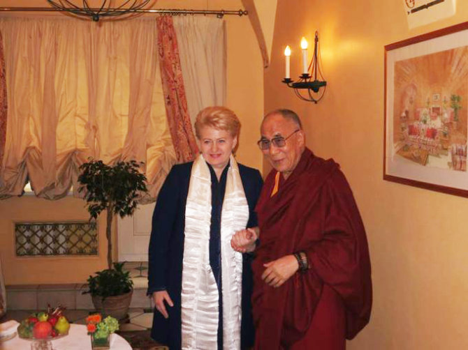 Džojos Barysaitės nuotr. /Dalia Grybauskaitė ir Dalai Lama