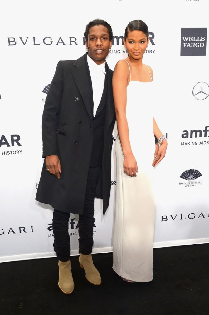 AFP/„Scanpix“ nuotr./Reperis ASAP Rocky ir Chanel Iman 