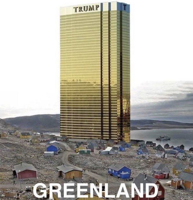 Tviterio nuotr./D.Trumpas pareiškė neplanuojantis Grenlandijoje statyti „Trumpo bokšto“
