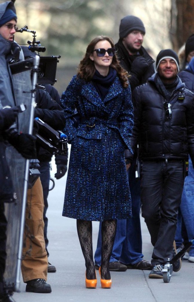 „Scanpix“ nuotr./Aktorė Leighton Meester filmavimo aikštelėje Niujorke.