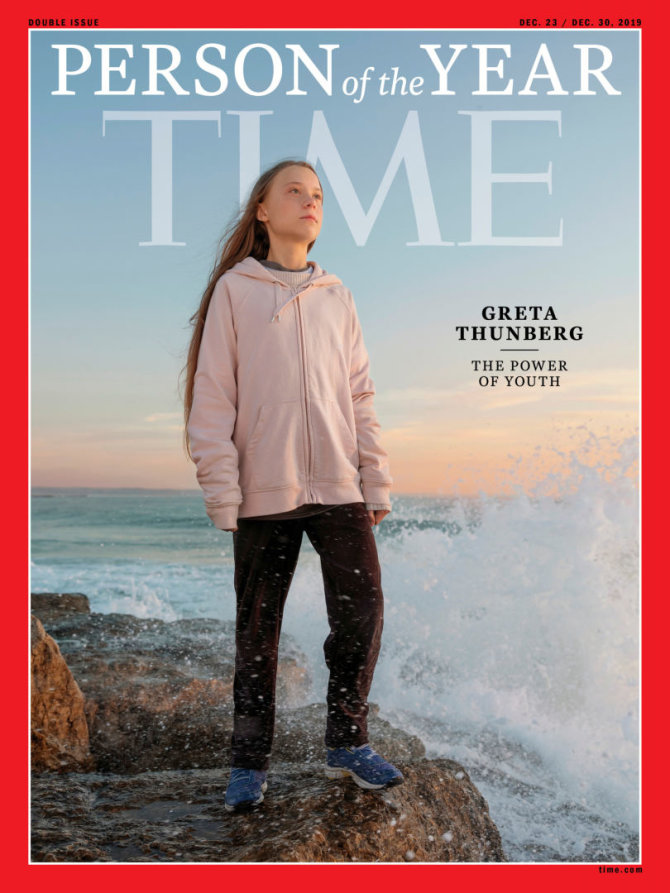 „Reuters“/„Scanpix“ nuotr./Greta Thunberg ant „Time“ viršelio