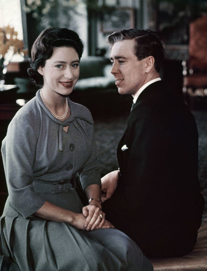 AFP/„Scanpix“ nuotr./Princesė Margaret ir Anthony Armstrongas Jones 1960