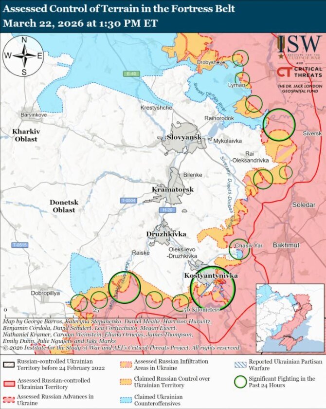 ISW nuotr./Karas Ukrainoje