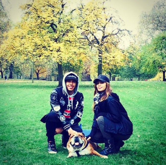 „Instagram“ nuotr./Nicole Scherzinger ir Lewisas Hamiltonas