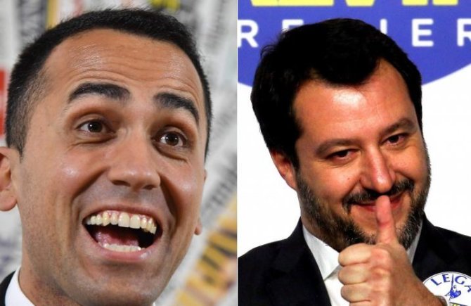 „Scanpix“ nuotr./Luigi Di Maio ir Matteo Salvini