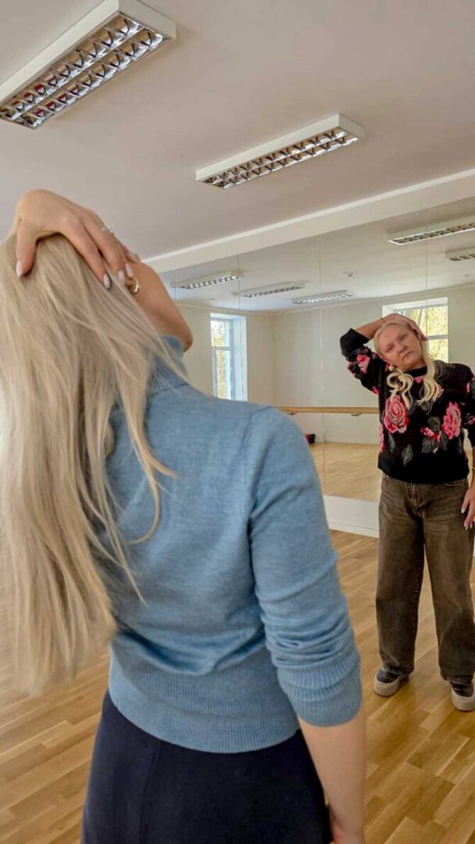 Asmeninio albumo nuotr./Inga Norkutė ir Jekaterina Fiodorova repeticijoje