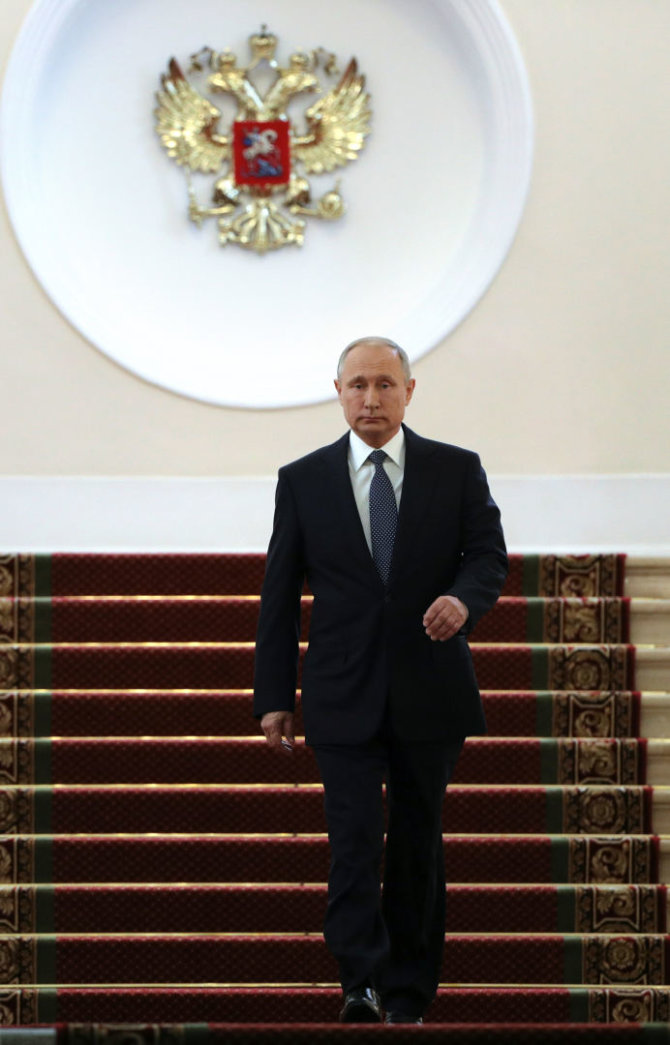 „Reuters“/„Scanpix“ nuotr./Prezidento Putino inauguracijos 4-ai kadencijai ceremonija