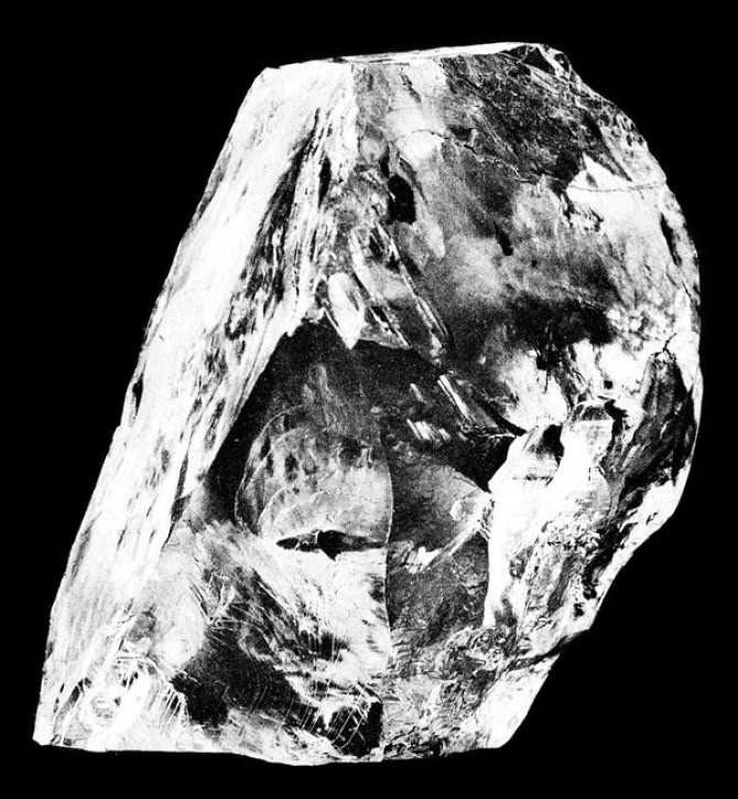 Cullinano deimantas prieš supjaustymą / Public Domain nuotr.