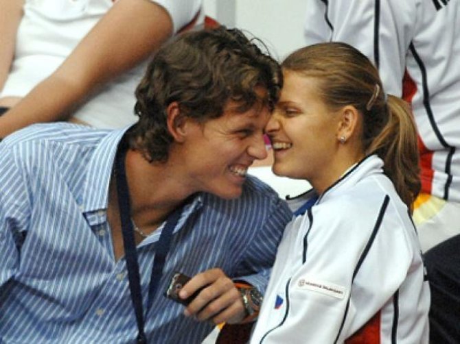 tennisworldusa.org/Tomašas Berdychas ir Lucia Safarova