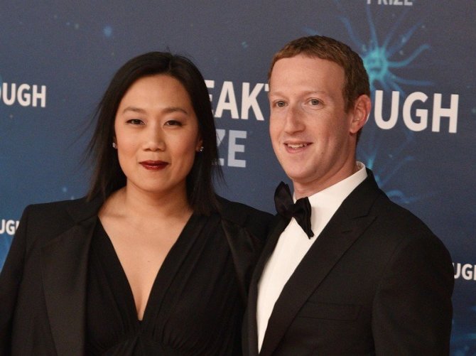 Vida Press nuotr./Priscilla Chan ir Markas Zuckerbergas