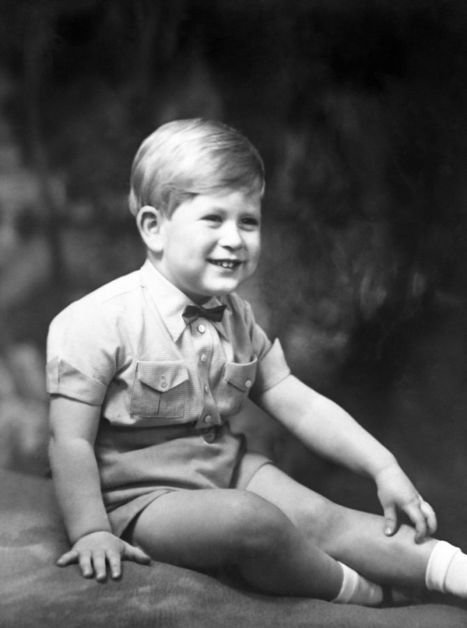 „Scanpix“ nuotr./Trejų metų princas Charlesas (1951 m.)