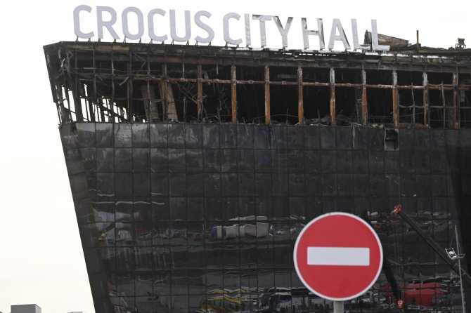 „IMAGO“/„Scanpix“/„Crocus City Hall“ griuvėsiai