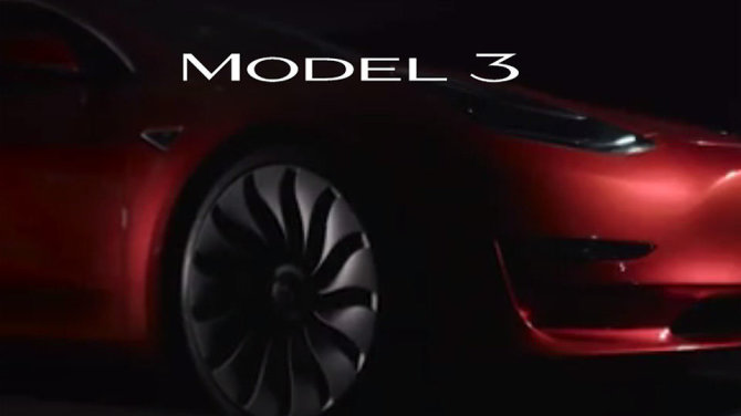 „Tesla Model 3“ logotipas