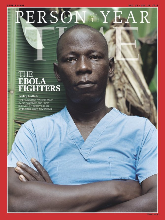„Scanpix“/AP nuotr./Žurnalo „Time“ viršelyje – medikai, kovojantys su Ebolos virusu