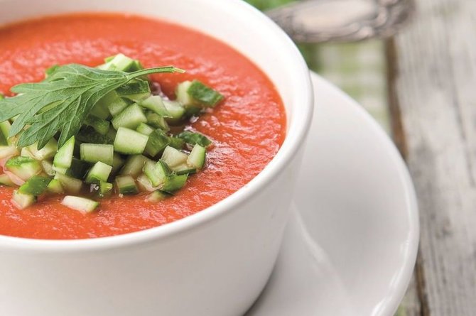 Šaltoji pomidorų sriuba „Gazpacho“