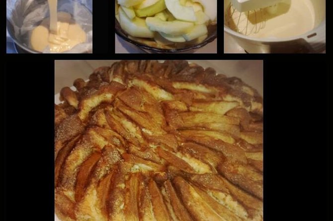 Burnoje tirpstantis obuolių pyragas