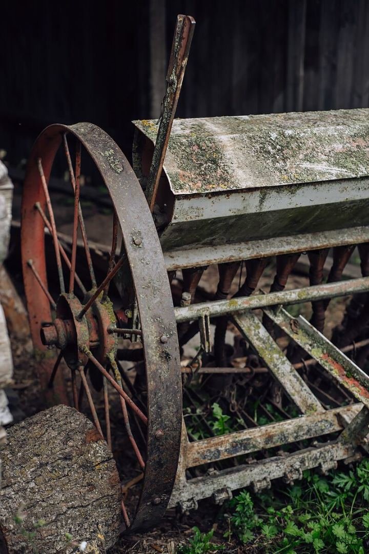 Tomo Preikšos nuotr. /Senų padargų medinės dalys dažnai būna apirusios, sulaužytos, metalinės – surūdijusios. Medį tenka keisti, metalą – šveisti, dažyti