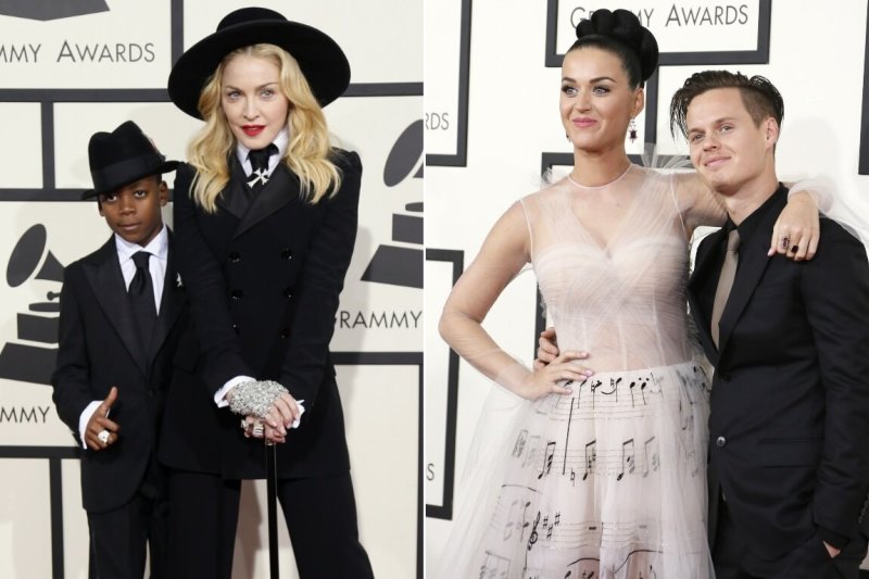 Madonną į „Grammy“ apdovanojimus atlydėjo įsūnis, Katy Perry – brolis