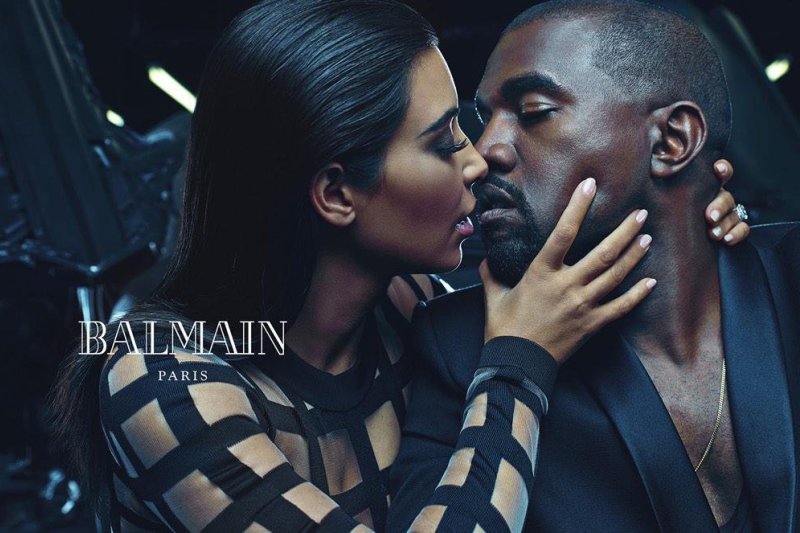 Kim Kardashian ir Kanye Westas „Balmain“ reklamoje