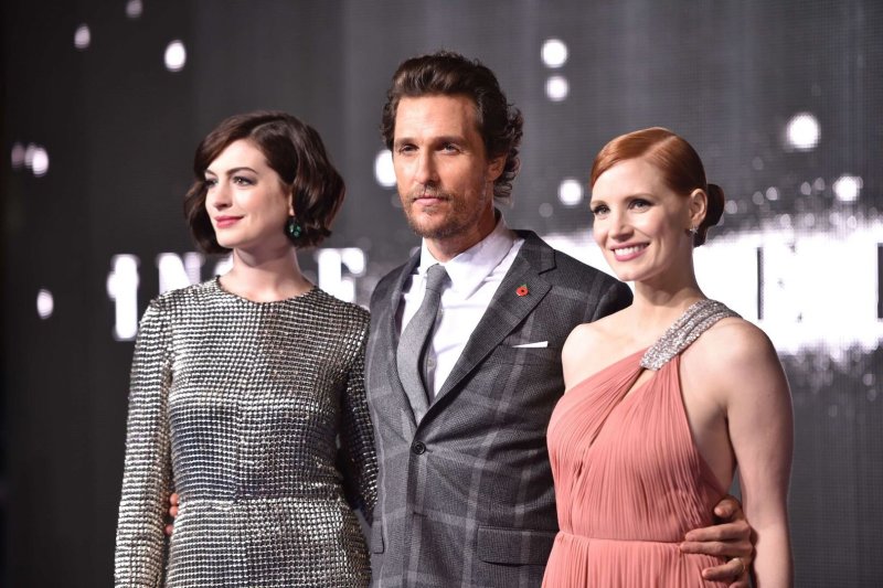 Anne Hathaway, Matthew McConaughey ir Jessica Chastain