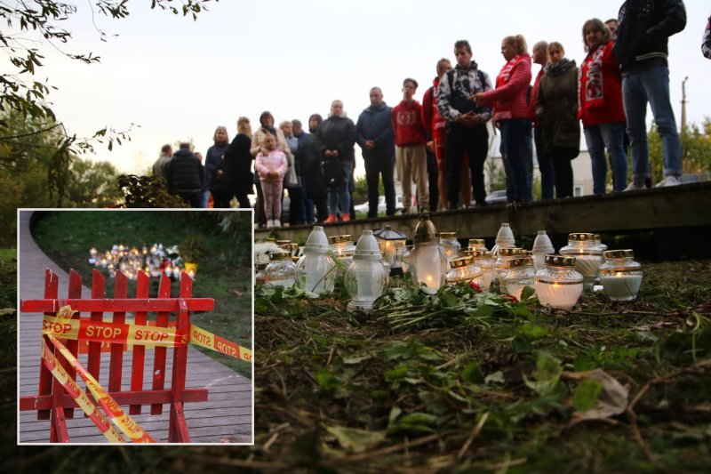 Utenoje pagerbtas ralyje žuvęs Rokas: degančios žvakės, būrys gedinčiųjų ir pieštos širdelės