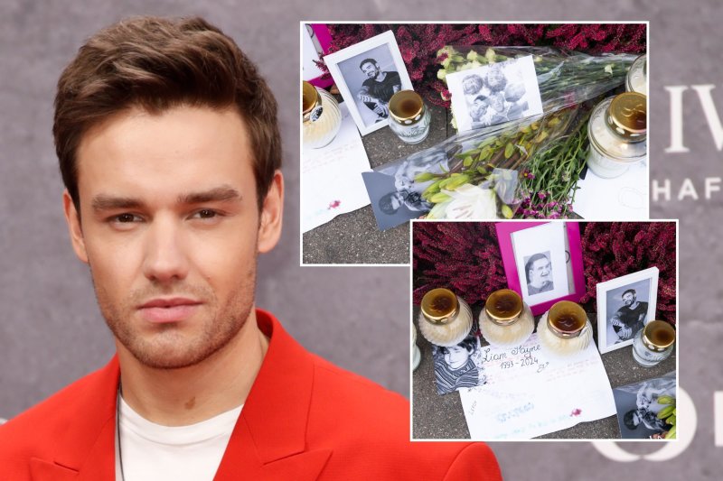 Prie Jungtinės Karalystės ambasados Vilniuje – žvakės ir gėlės Liamui Payne‘ui atminti