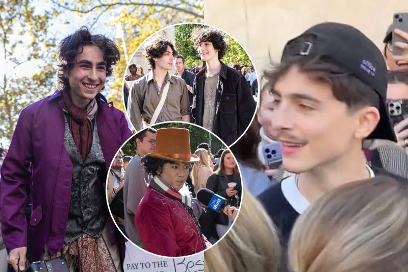 Timothee Chalamet antrininkų konkurse – netikėtas paties aktoriaus pasirodymas: įsikišo ir policija