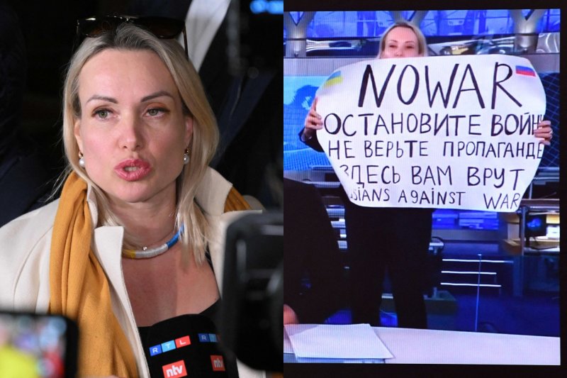 Rusijoje buvo sulaikyta televizijos eteryje prieš karą Ukrainoje protestavusi žurnalistė