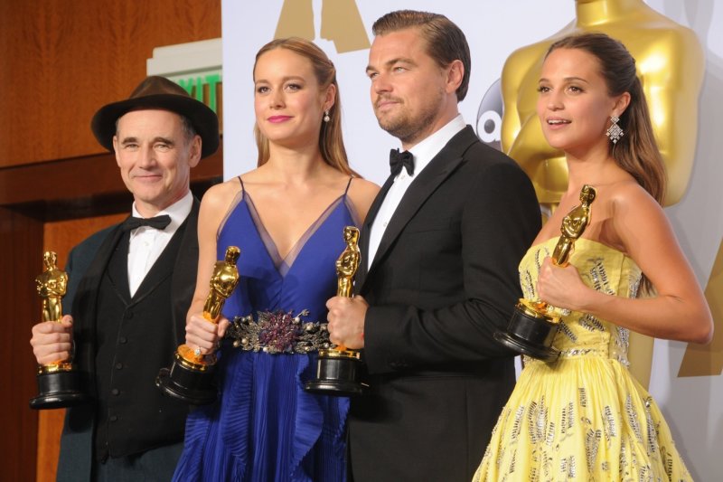 Markas Rylance'as, Brie Larson, Leonardo DiCaprio ir Alicia Vikander