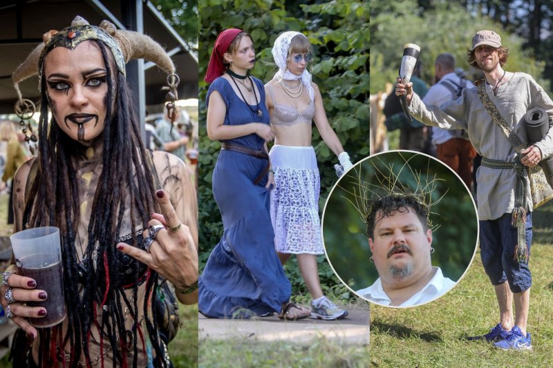 Festivalio „Mėnuo Juodaragis“ – dalyvių stilius: nuo šakų vainikų ir ragų iki tatuiruočių raštų