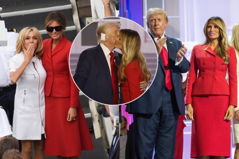 Sužalotas D.Trumpas po pertraukos pasirodė su žmona Melania: „Dior“ įvaizdis atkartotas po 7 metų