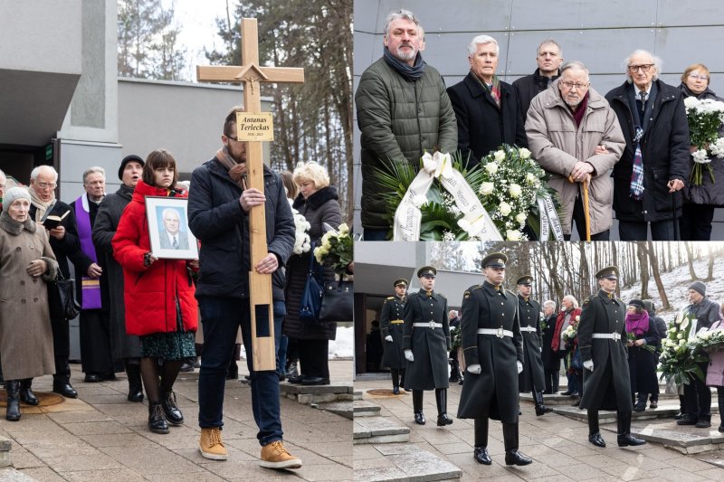 Vilniuje – disidento Antano Terlecko laidotuvės: amžinojo poilsio atgulė šalia žmonos Elenos