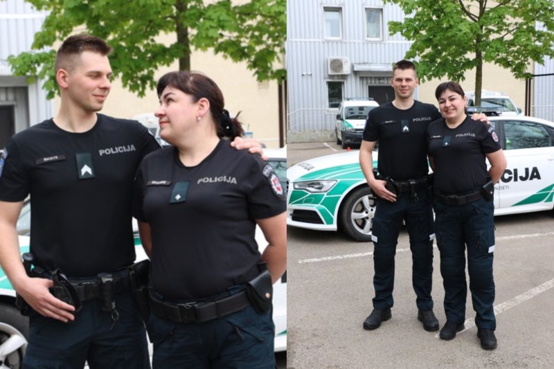 Iš kartos – į kartą: mama Giedrė įkvėpė sūnų Deividą tapti policijos pareigūnu