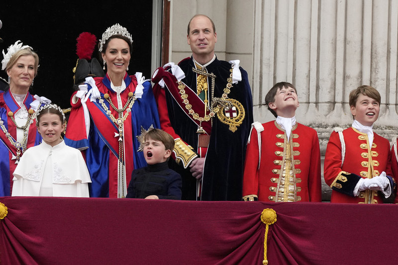 Velso princo Williamo ir princesės Catherine šeima karūnavimo iškilmėse