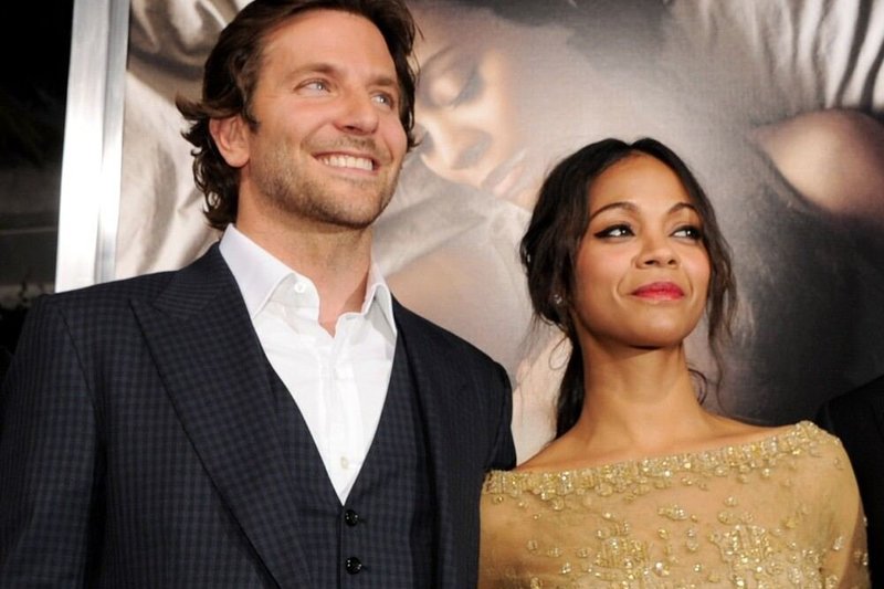 Aktoriai Bradley Cooperis ir Zoe Saldana vėl pasuko skirtingais keliais