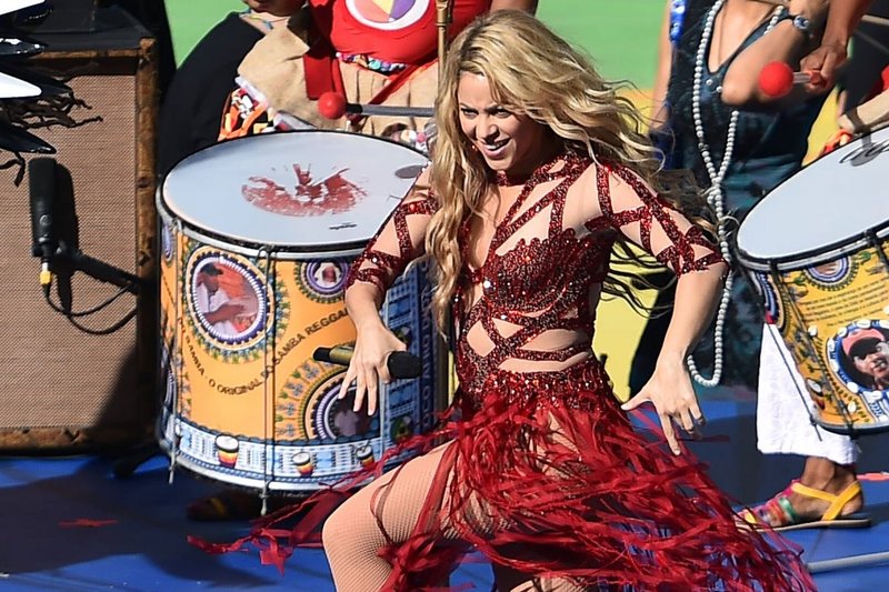 Shakira Pasaulio futbolo čempionato uždarymo ceremonijoje