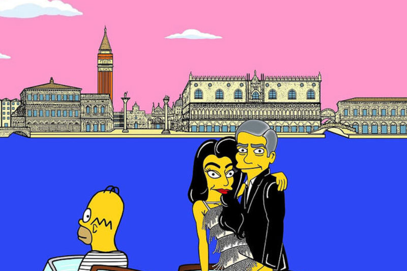 Amal Alamuddin ir George'as Clooney perkelti į „Simpsonų“ pasaulį