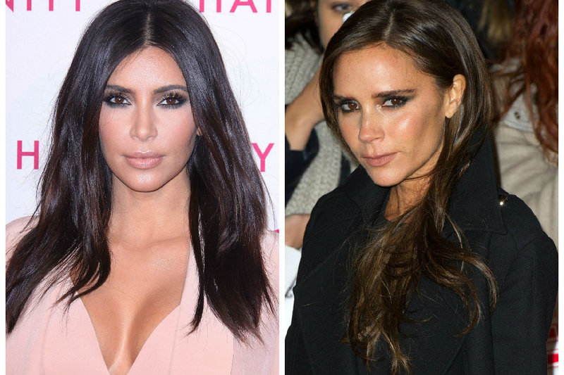 Kim Kardashian ir Victoria Beckham – iš tų garsenybių, kurios stengiasi mažiau šypsotis, kad turėtų mažiau raukšlių