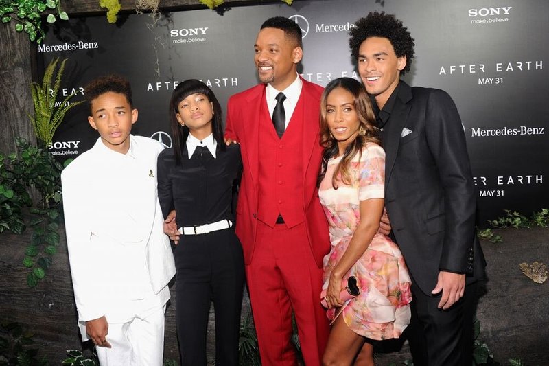 Jadenas, Willow, Willas, Jada ir Trey Smithai