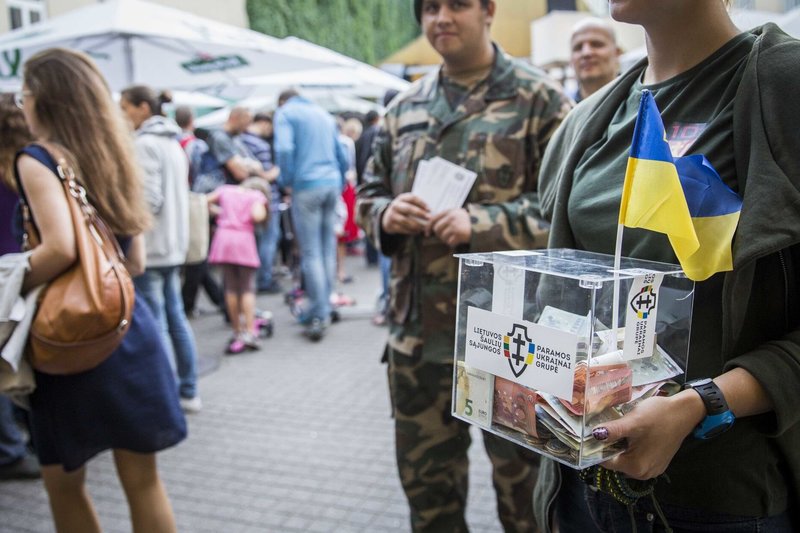 Ukrainos palaikymo koncerto Vilniuje akimirka