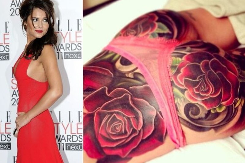 Cheryl Cole savo sėdynę ištatuiravo rožių žiedais