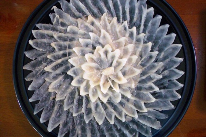  Patiekalas Fugu sashimi