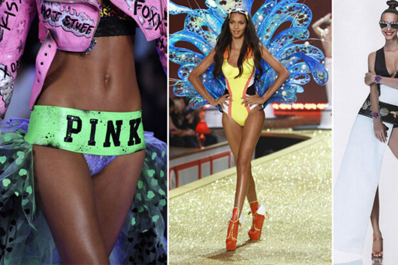 Iš kairės: Lais Ribeiro Victoria‘s Secret madų šou Niujorke 2011 metais. Kadras iš Brazilijos Vogue numerio. 2013 liepa. 