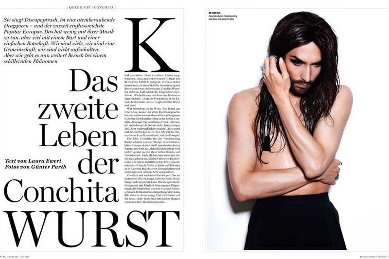 Conchita Wurst tapo svarbiausio straipsnio heroje