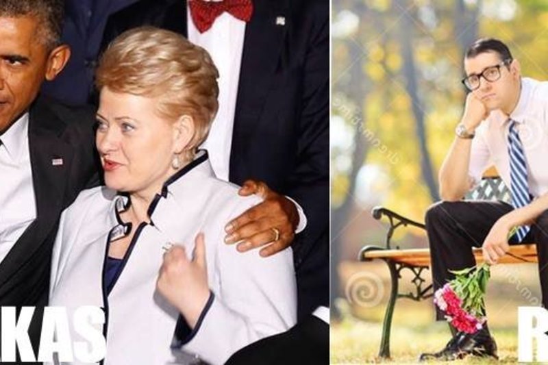 Laimono Kirkučio „memas“ apie Dalią Grybauskaitę ir Baracką Obamąą