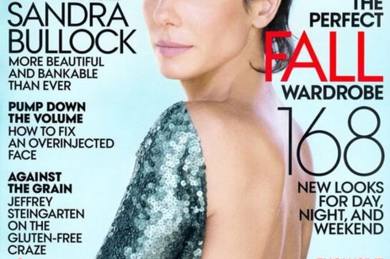 Filmo „Gravitacija“ žvaigždė Sandra Bullock sužėrėjo ant spalio mėnesio „Vogue“ viršelio