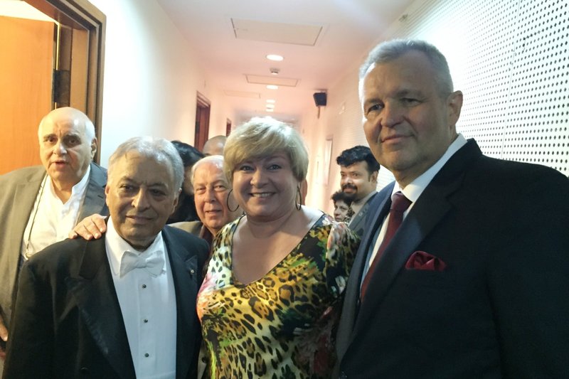 Zubinas Mehta, Edita Mildažytė ir Gintautas Vyšniauskas