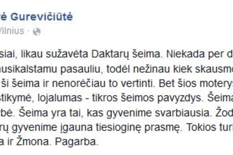 Gintarės Gurevičiūtės pasisakymas